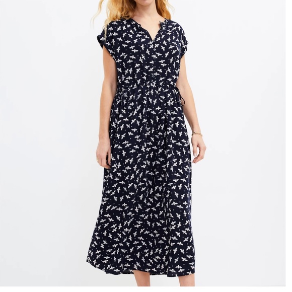 LOFT Dresses & Skirts - NWT Loft Bee Side Tie Midi Dress L